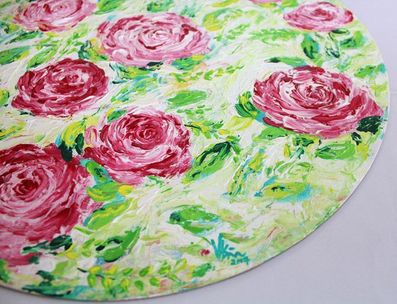 "I Love You" - Floral Impressionistic Acrylic Painting on a Canvas Board