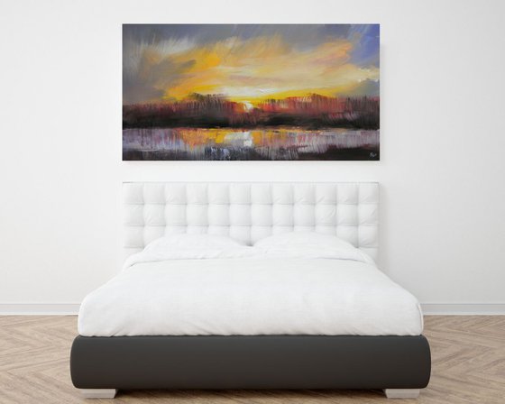 "Sundown on the river"