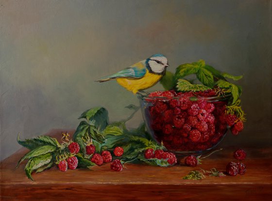 Blueberry and raspberry