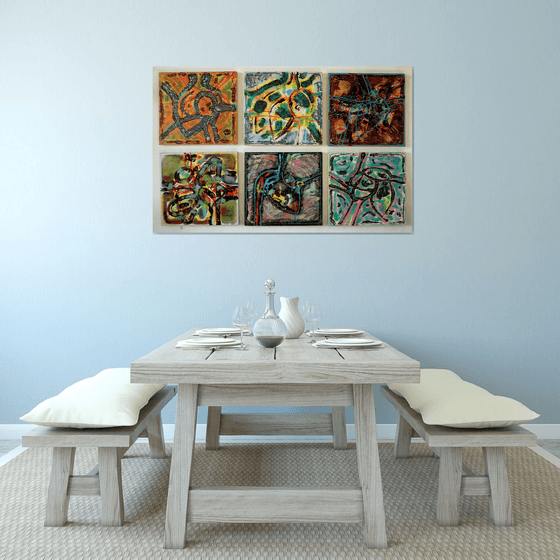 Abstract (six hearts)-VI