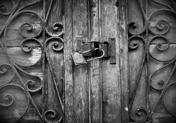 Old door with lock