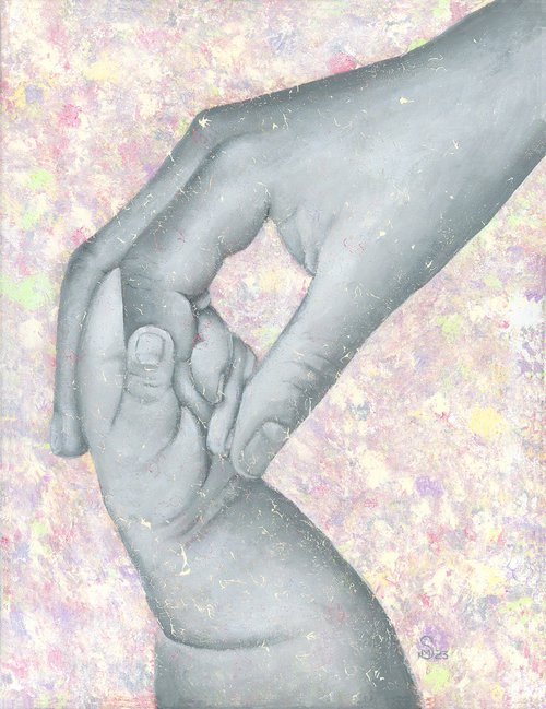 Hold your hand / Portrait of mother and baby hands by Margarita Stepanova
