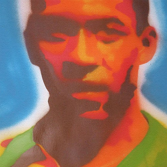 Pelé (on gorgeous watercolour paper).