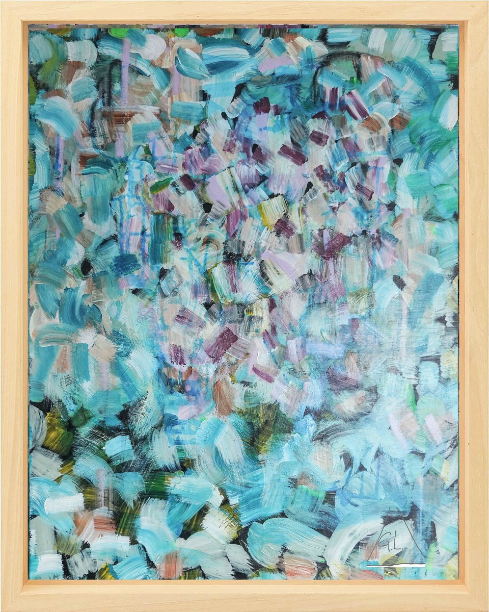 Organic Abstract Acrylic Painting By Geert Lemmers Fpa, 33 X 41, My Own Thoughts Opus 28, Original Artwork