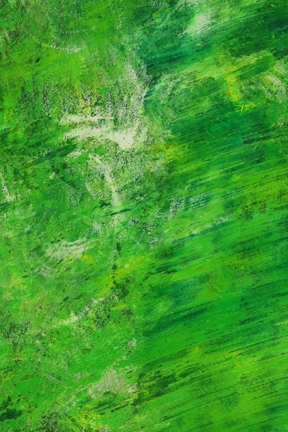 A Green Oasis | Abstract on paper