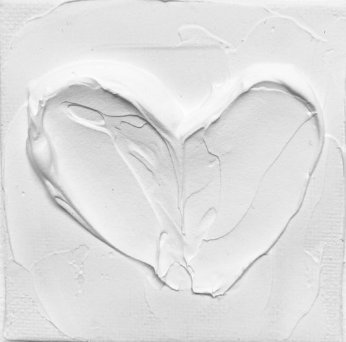 Heart in white by Nataliia Krykun