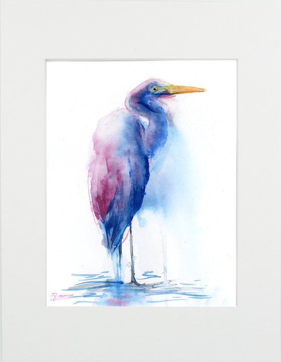 Bright heron (series Bright color animals 1 of 6)