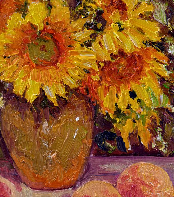 Sunflowers and Peaches