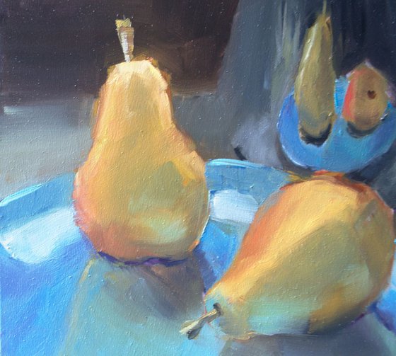 Small Oil Painting - Still Life with Pears