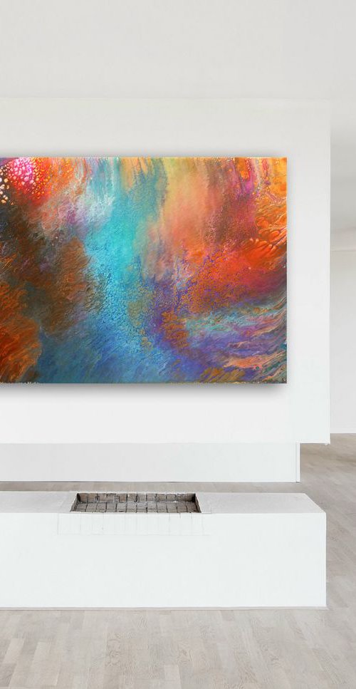 "Origins" - Original Large Abstract PMS Acrylic Painting - 48 x 36 inches by Preston M. Smith (PMS)