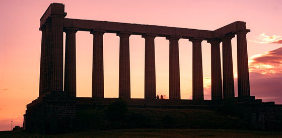 SUNSET COUPLE : Edinburgh (Limited edition  2/20) 12"X8"