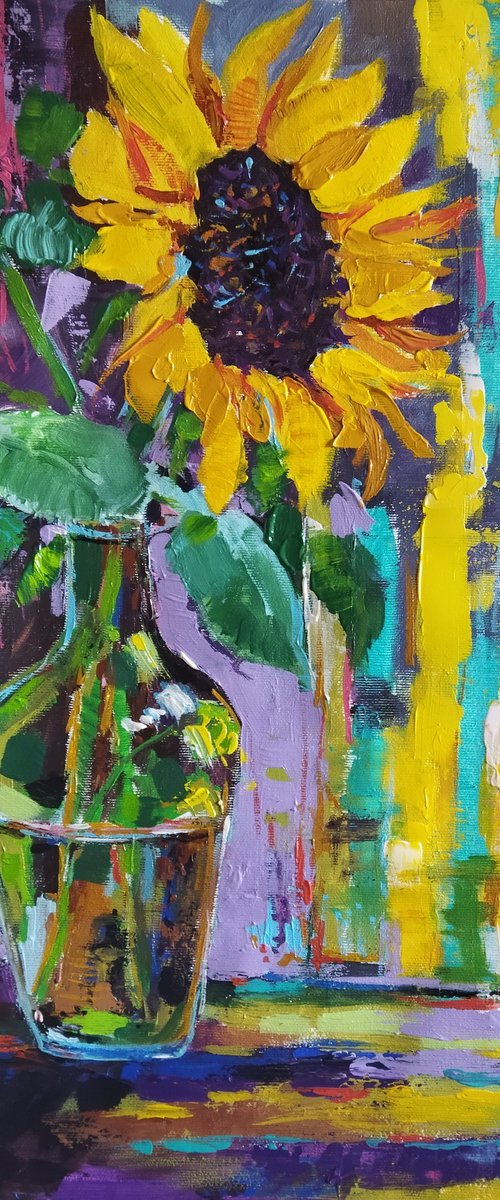 Sunflower still life by Ann Krasikova