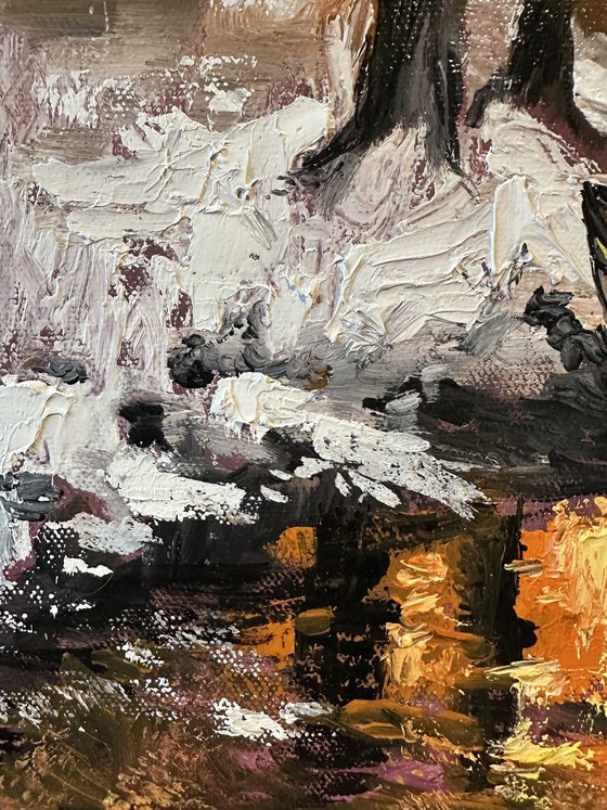 " Winter Sunrise with Boat "