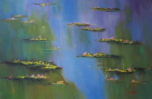 Monet's Reflections 2 by Rod Moore