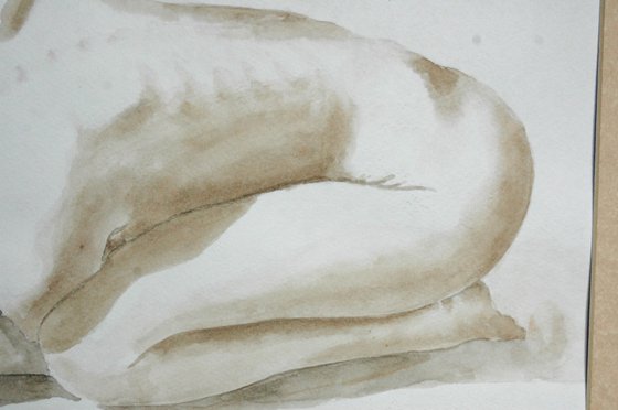 Watercolor Nude Study