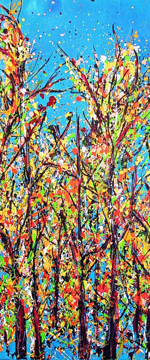 COLORFUL  FOREST,  Pollock inspired by Tomaž Gorjanc - Tomo