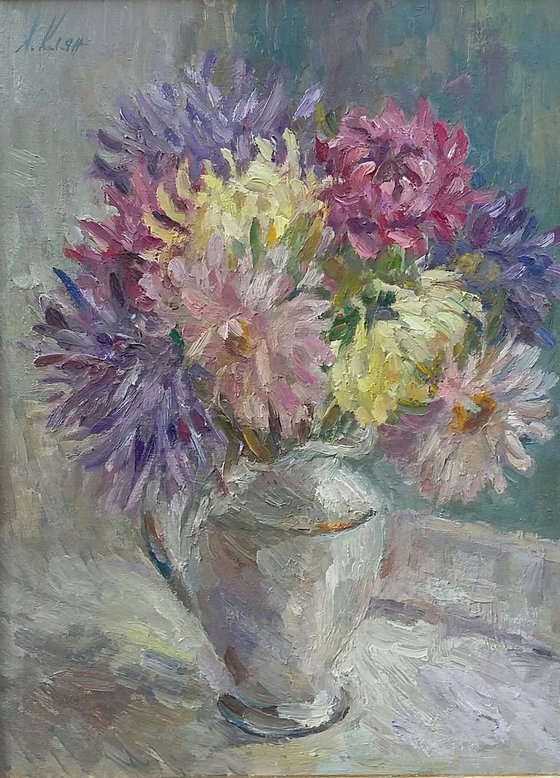 Asters in the pitcher