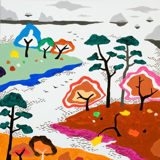 Akiba  (pop art, landscape)