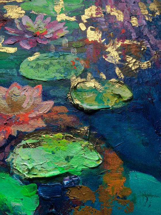 Lilies in the pond.