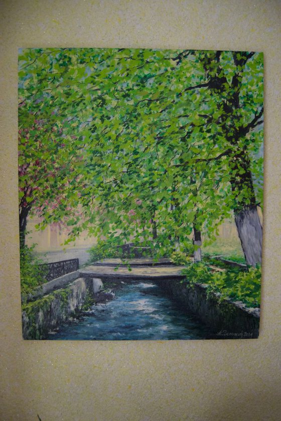 Landscape Painting "Spring Burkut" 50x60 cm