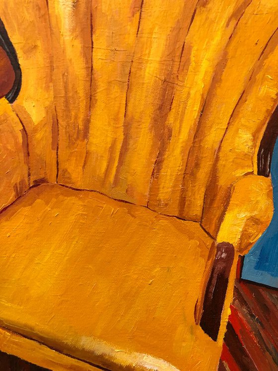 Jess' Chair and Paintings