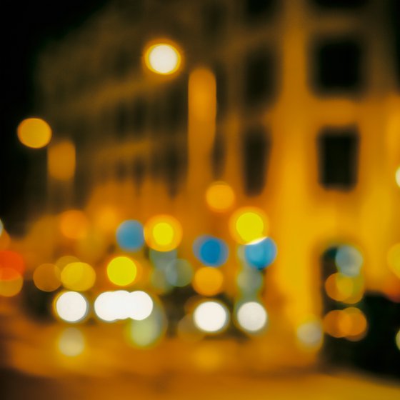 City Lights 14. Limited Edition Abstract Photograph Print  #1/15. Nighttime abstract photography series.