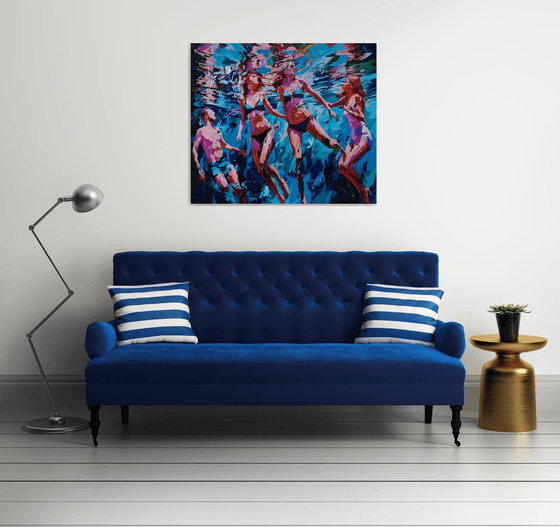 Over the blue mirror