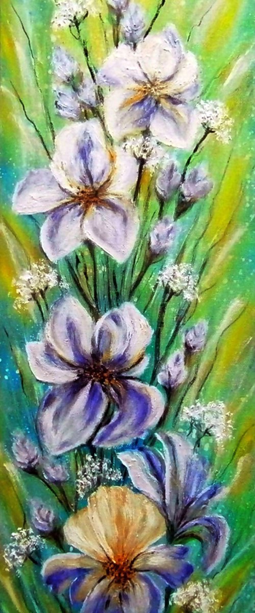 Irises 2.. by Emília Urbaníková