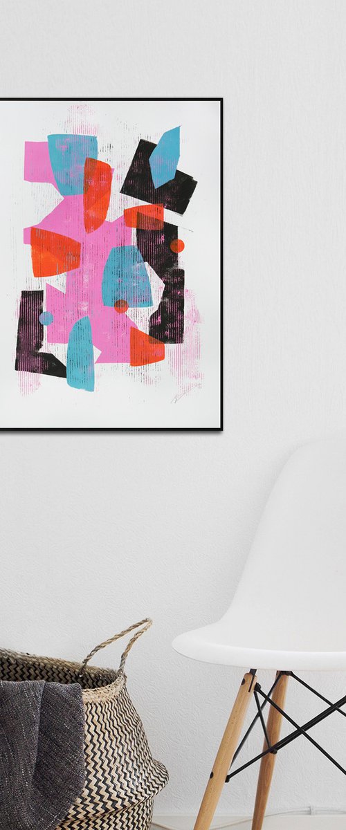 Fractured City #3 -  Art on paper - A2 - 42cmx59,4cm - Ronald Hunter 18N by Ronald Hunter