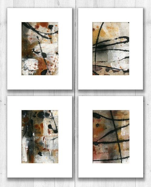 Abstract Composition Collection 4 - 4 Abstract Paintings by Kathy Morton Stanion