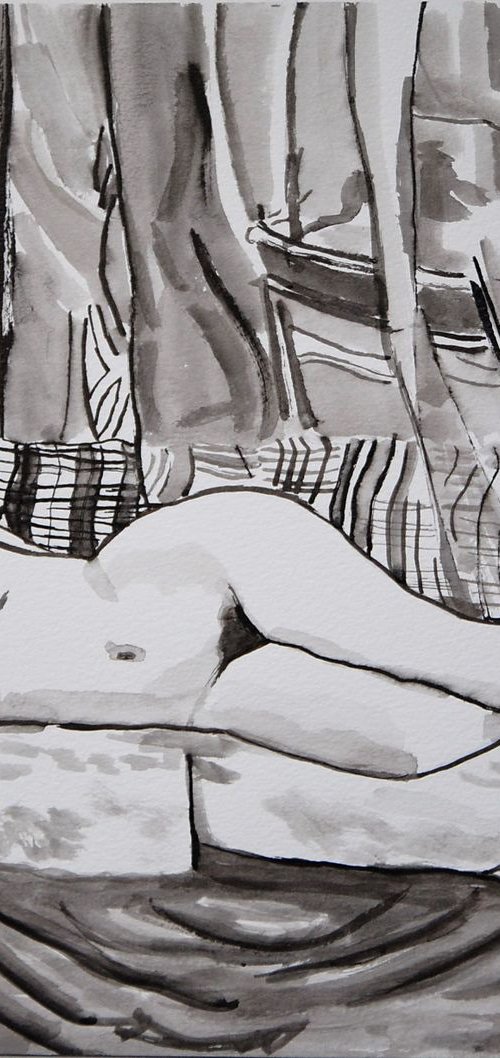 Nude / 34.5  X 30.5 cm by Alexandra Djokic