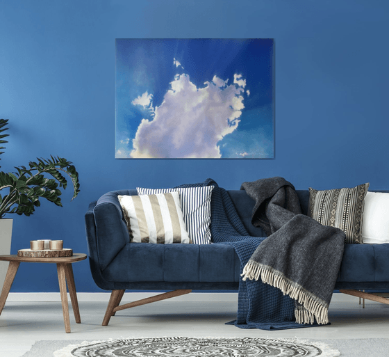 Cloud with Sunbeams (122 x 92cm)