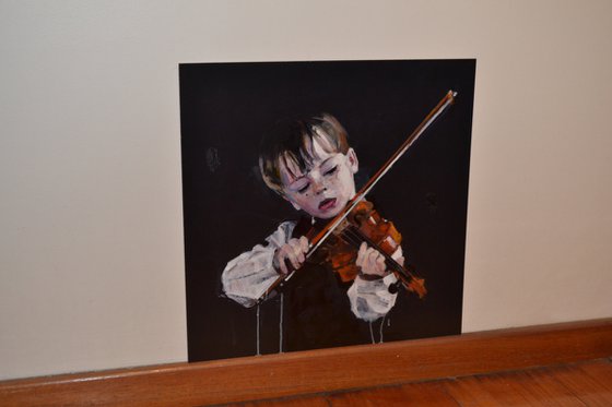 The boy and his violin