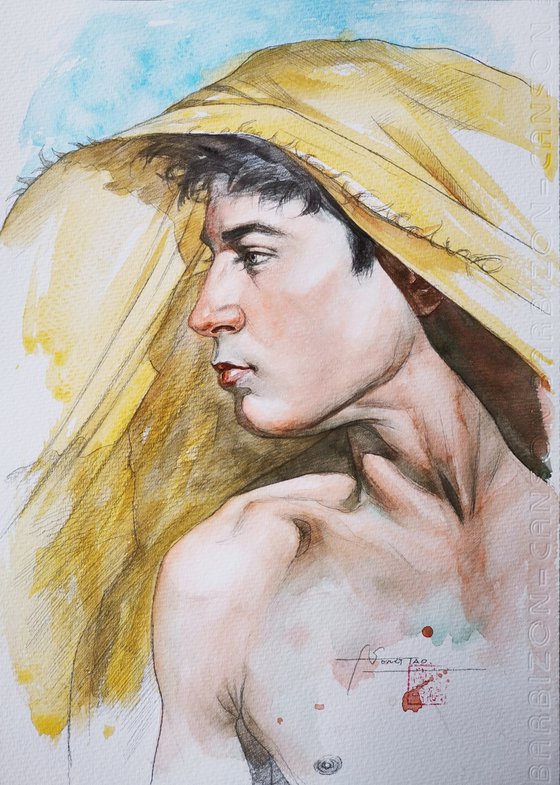 Watercolor- Portrait Young man