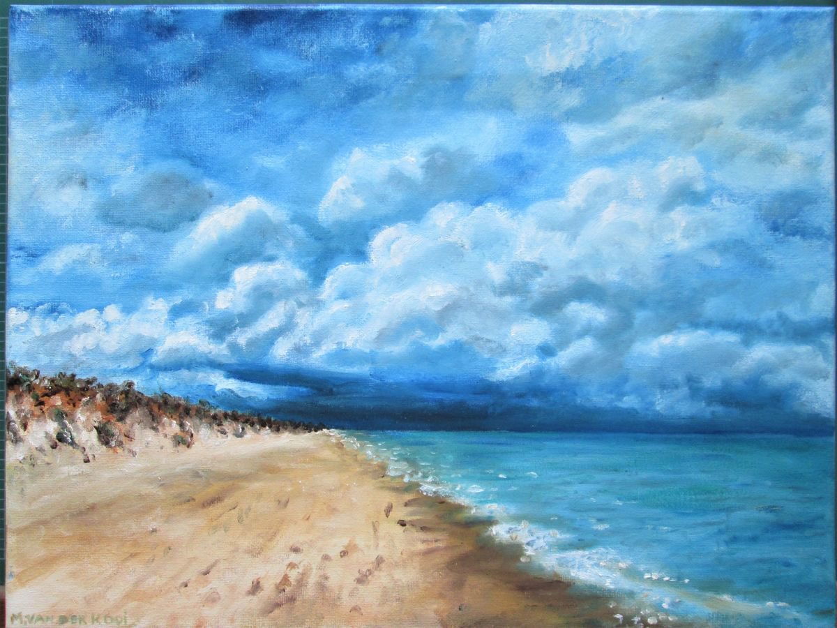 Impressionistic Landscape Oil Painting By Marjansart, 16 X 12", Before The Storm, Original Artwork