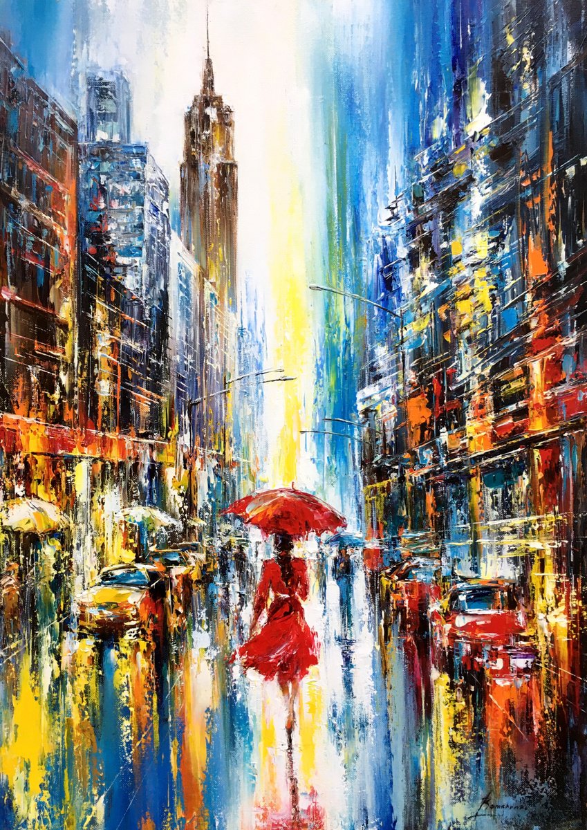 Rainy New York by Olena Romanenko