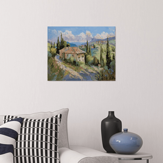 Tuscany. Cypress Pathway
