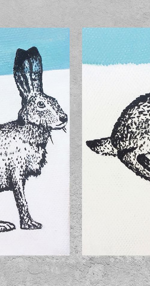 Original oil art, animal painting by Kate Kulish