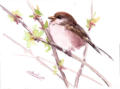 Sparrow Bird artwork by Suren Nersisyan