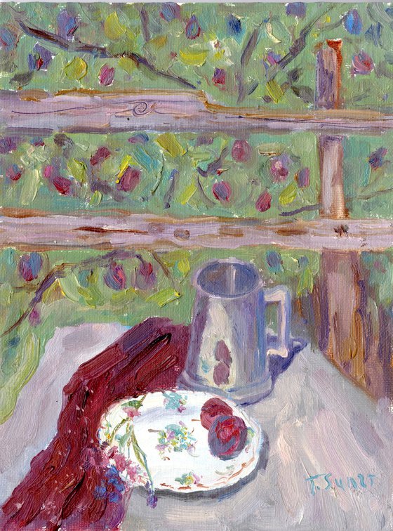 Two plums (Salmon moon). UK