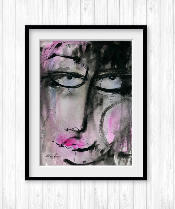 I Have A Secret 3 - Abstract Face Painting  by Kathy Morton Stanion