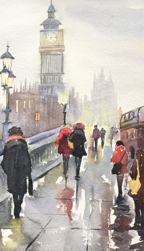 London Street Scene by Jing Chen
