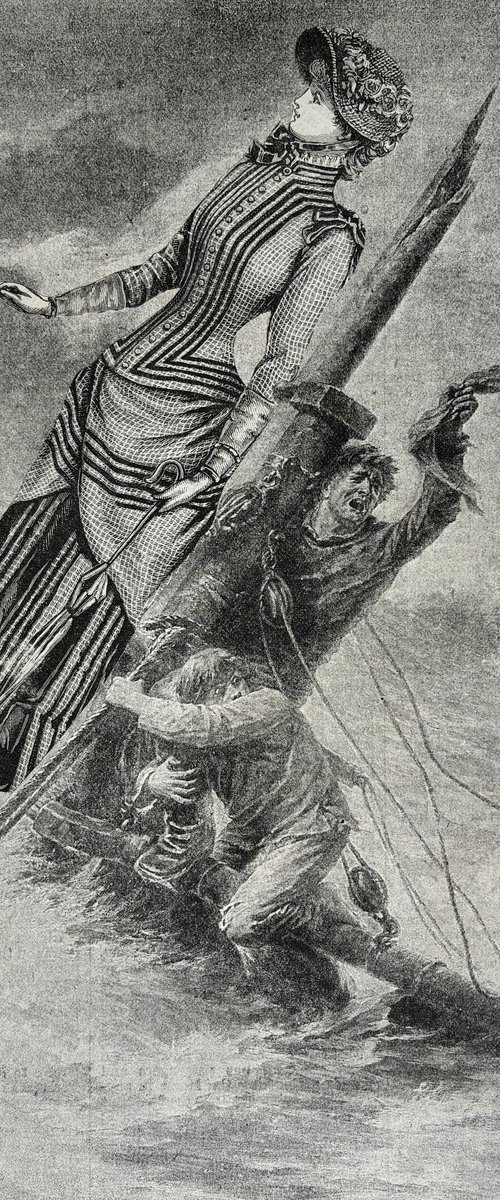Wreckage of the American sailing ship by Tudor Evans