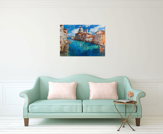 Venice Italy  - Italian impasto Landscape painting