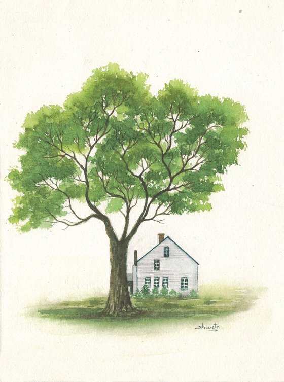 House under the oak tree