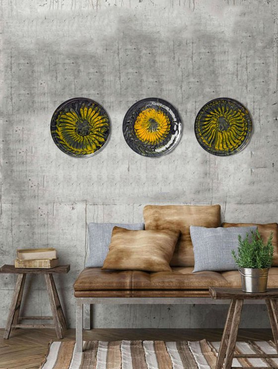 Triptych Wall hanging Composition No. 140
