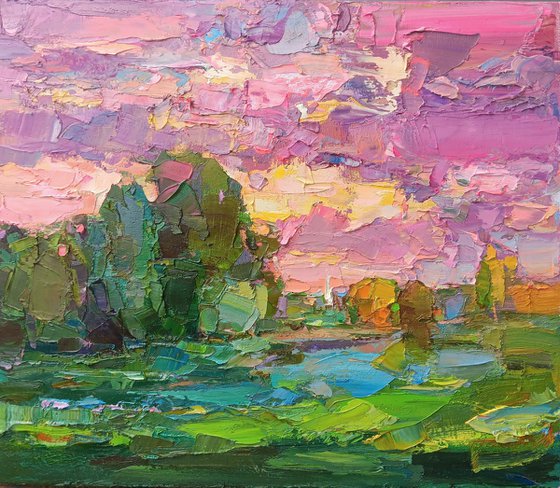 LANDSCAPE WITH STEEPLE