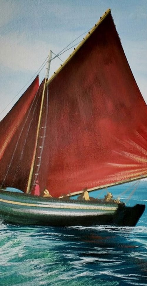 sailing in galway bay by cathal o malley