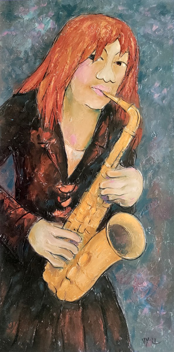 Saxophonist by Valentina Yevmenenko