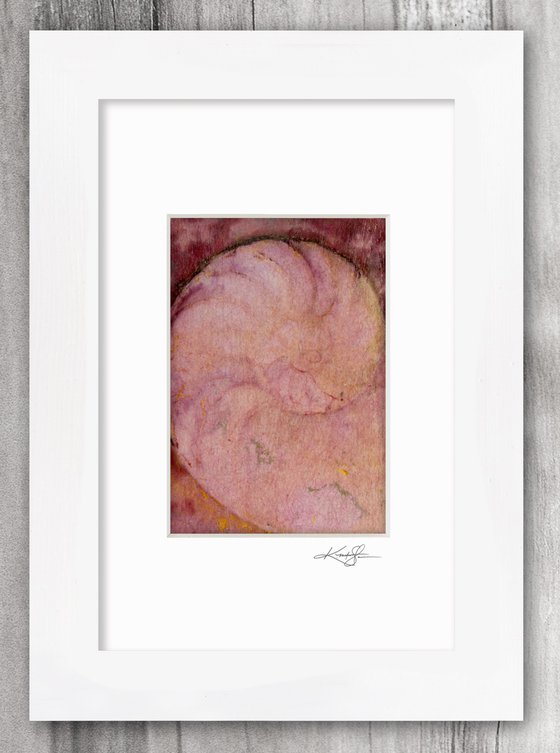 Nautilus Shell Collection 6 - 3 Small Matted paintings by Kathy Morton Stanion